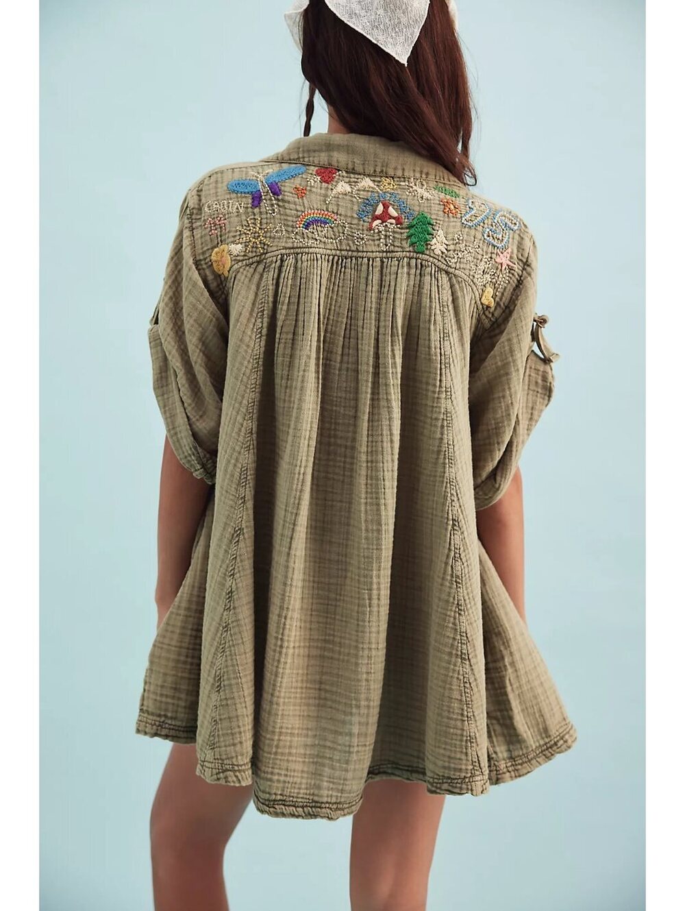 FREE PEOPLE Tracking Trails Shirt Dress - Picture 4 of 8